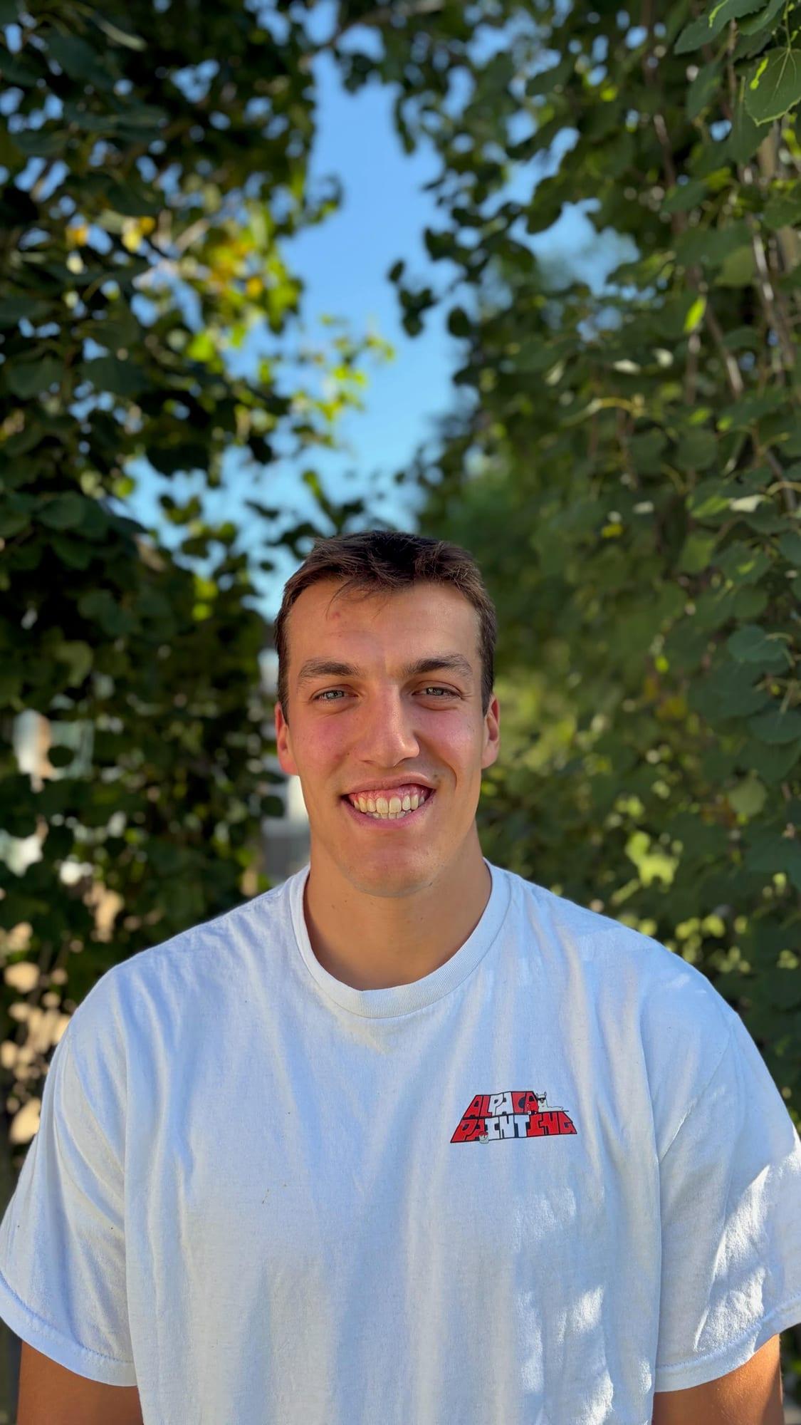 Logan Richards, owner of Alpaca Painting